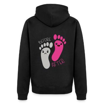Podologe Fußpflege Pediküre Podologie Geschenke - Unisex Premium Bio Zip Hoodie - Schwarz - Hinten - Nico (187cm)