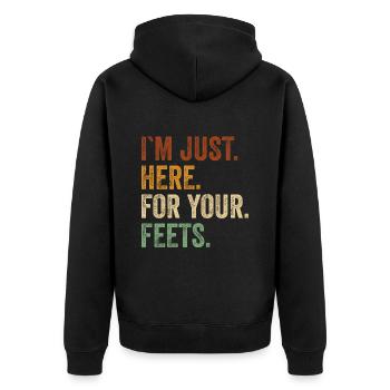Podologe Fußpflege Pediküre Podologie Geschenke - Unisex Premium Bio Zip Hoodie - Schwarz - Hinten - Nico (187cm)