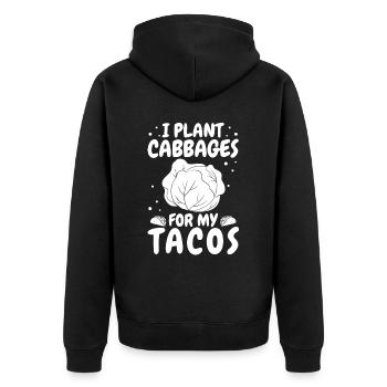 Tacos de jardin Hobby Gardener - Veste à capuche bio Premium Unisexe - noir - Dos - Nico (187cm)