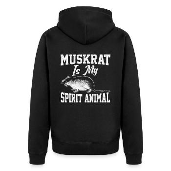 Rat musqué rétro - Veste à capuche bio Premium Unisexe - noir - Dos - Nico (187cm)