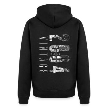 Vintage 2004 Special Edition Year of birth 2004 - Unisex Premium Organic Zip Hoodie - black - Back - Nico (187cm)