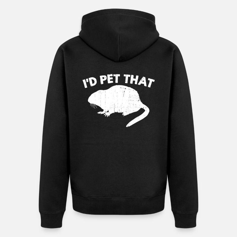 Rat musqué Rétro - Veste à capuche bio Premium Unisexe - noir