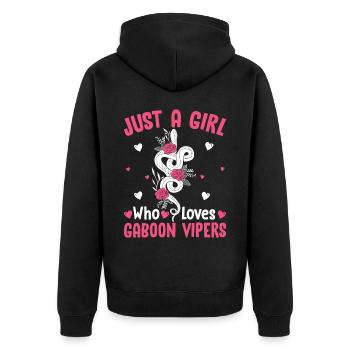 Snake owners - Unisex Premium Organic Zip Hoodie - black - Back - Nico (187cm)