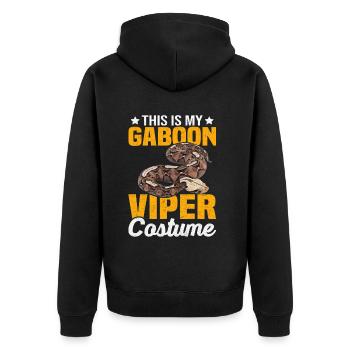 Snake owners - Unisex Premium Organic Zip Hoodie - black - Back - Nico (187cm)