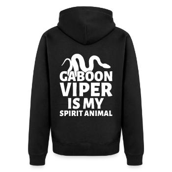 Snake owners - Unisex Premium Organic Zip Hoodie - black - Back - Nico (187cm)
