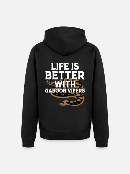 Snake owners - Unisex Premium Organic Zip Hoodie - black