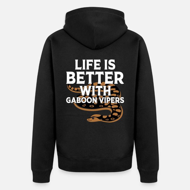 Propriétaires de serpents - Veste à capuche bio Premium Unisexe - noir