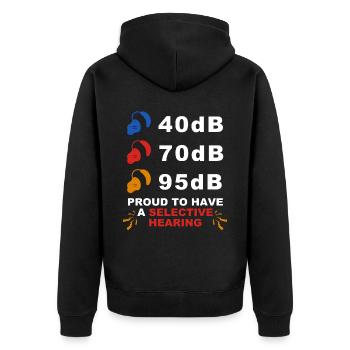 Fierté sourde ASL - Veste à capuche bio Premium Unisexe - noir - Dos - Nico (187cm)