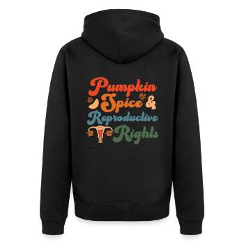 Féministe Automne Automne Citrouille Épice - Veste à capuche bio Premium Unisexe - noir - Dos - Nico (187cm)