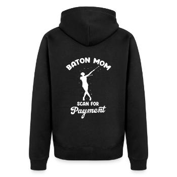 Stabdänzerin Design für Majorette - Unisex Premium Bio Zip Hoodie - Schwarz - Hinten - Nico (187cm)