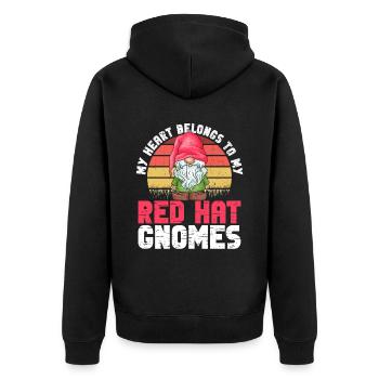 Gnome Jardinage Anti Valentinstag Gartenzwerg - Veste à capuche bio Premium Unisexe - noir - Dos - Nico (187cm)