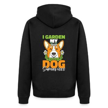 Hobby Gardener Garden Funny Garden Dog - Veste à capuche bio Premium Unisexe - noir - Dos - Nico (187cm)
