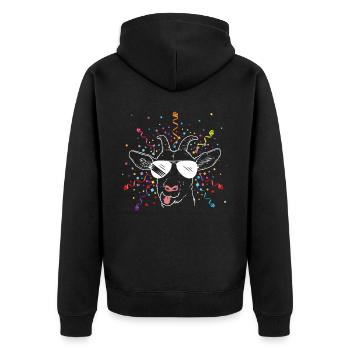 Carnaval de Cologne Carnaval de Cologne Confettis Carnaval Carnaval - Veste à capuche bio Premium Unisexe - noir - Dos - Nico (187cm)