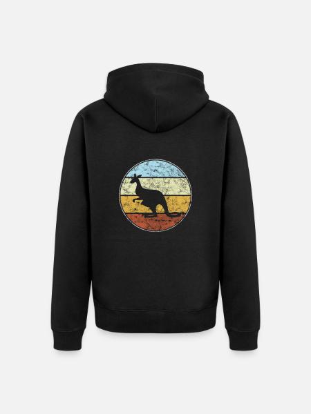 Kangourou Rétro - Veste à capuche bio Premium Unisexe - noir