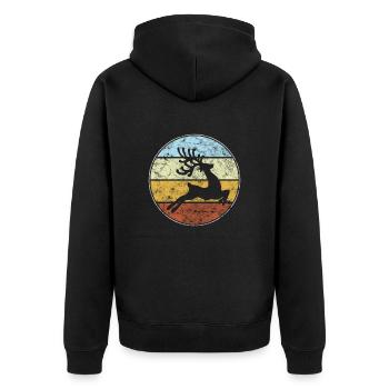 Moose Retro - Veste à capuche bio Premium Unisexe - noir - Dos - Nico (187cm)