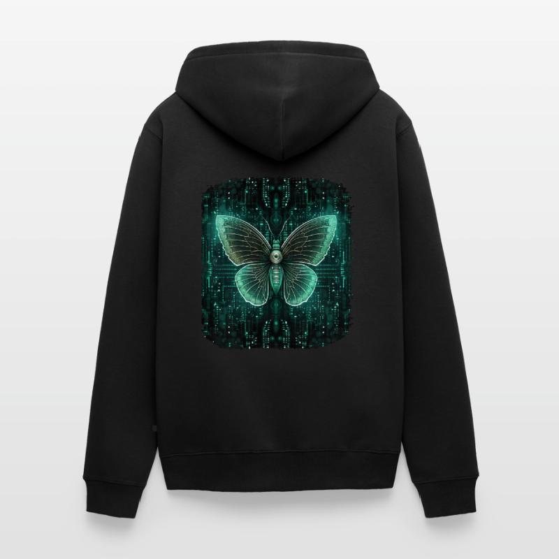 Programmierung PC Programm Code Schmetterling Unisex Premium Bio Zip Hoodie