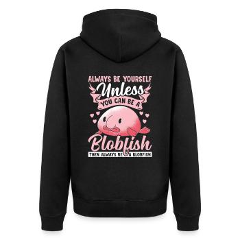 Soyez toujours vous-même Propriétaire Blobfish Blobfish - Veste à capuche bio Premium Unisexe - noir - Dos - Nico (187cm)