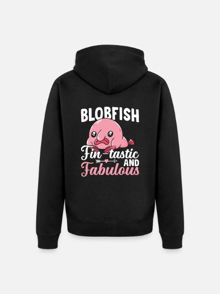 Fin Tactic Blobfish Propriétaire - Veste à capuche bio Premium Unisexe - noir