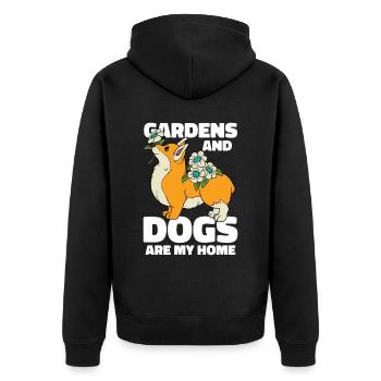 Hobby Gardener Jardin Korgi Chien de jardin - Veste à capuche bio Premium Unisexe - noir - Dos - Nico (187cm)