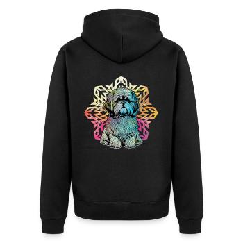 Shih Tzu - Veste à capuche bio Premium Unisexe - noir - Dos - Nico (187cm)