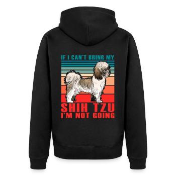 Si je ne peux pas apporter mon Shih Tzu, je n’y vais pas - Veste à capuche bio Premium Unisexe - noir - Dos - Nico (187cm)