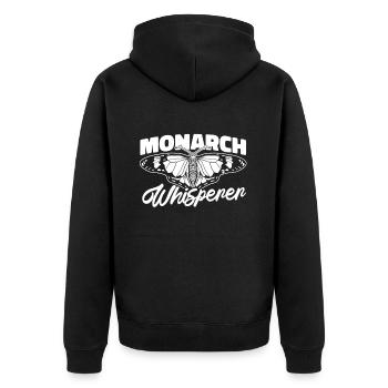 Hobby gardeners garden garden butterflies - Unisex Premium Organic Zip Hoodie - black - Back - Nico (187cm)
