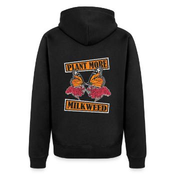 Hobbygärtner Garten Monarch - Unisex Premium Bio Zip Hoodie - Schwarz - Hinten - Nico (187cm)