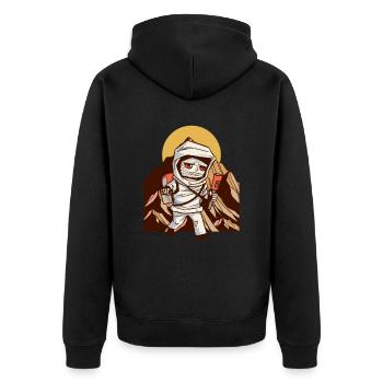 Géocachette de momie - Geocaching Geocacher - Veste à capuche bio Premium Unisexe - noir - Dos - Nico (187cm)