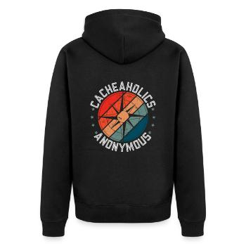 Cacheaholics Anonymous - Geocaching Geocacher - Veste à capuche bio Premium Unisexe - noir - Dos - Nico (187cm)