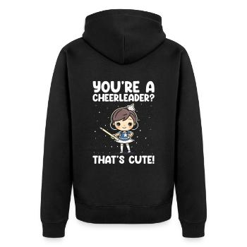 Stabdänzerin Design für Majorette - Unisex Premium Bio Zip Hoodie - Schwarz - Hinten - Nico (187cm)