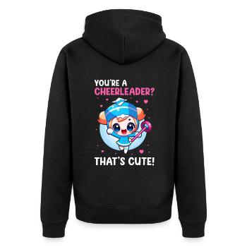 Gymnastik Design für Taktstock drehen - Unisex Premium Bio Zip Hoodie - Schwarz - Hinten - Nico (187cm)