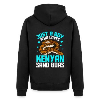 Snake owners - Unisex Premium Organic Zip Hoodie - black - Back - Nico (187cm)