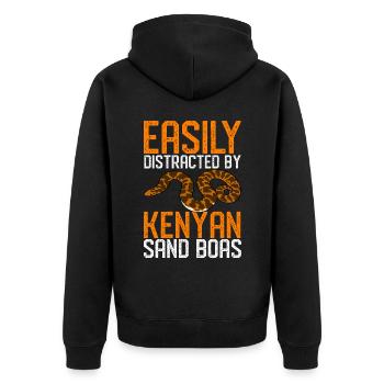 Snake owners - Unisex Premium Organic Zip Hoodie - black - Back - Nico (187cm)