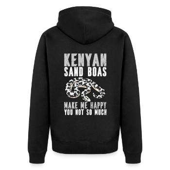 Snake owners - Unisex Premium Organic Zip Hoodie - black - Back - Nico (187cm)