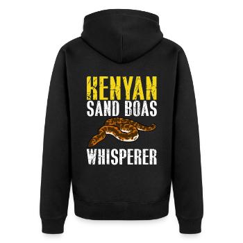 Snake owners - Unisex Premium Organic Zip Hoodie - black - Back - Nico (187cm)