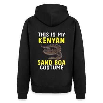 Snake owners - Unisex Premium Organic Zip Hoodie - black - Back - Nico (187cm)