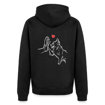 Cute Chihuahuas Love Chihuahua - Unisex Premium Organic Zip Hoodie - black - Back - Nico (187cm)