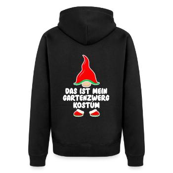 Gartenzwerg Für Gartenzwerg Liebhaber Gärtner Lust - Unisex Premium Bio Zip Hoodie - Schwarz - Hinten - Nico (187cm)