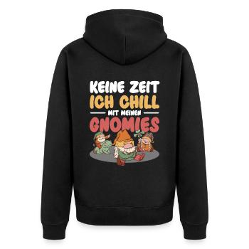 Gartenzwerg Für Gartenzwerg Liebhaber Gärtner Lust - Unisex Premium Bio Zip Hoodie - Schwarz - Hinten - Nico (187cm)