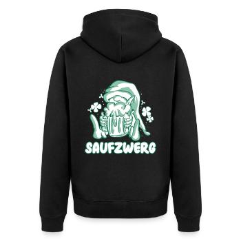 Gartenzwerg Für Gartenzwerg Liebhaber Gärtner Lust - Unisex Premium Bio Zip Hoodie - Schwarz - Hinten - Nico (187cm)