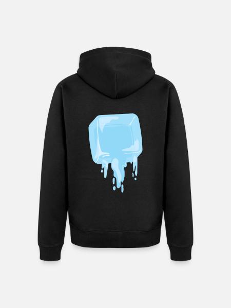 Eiswürfel Sommer Eis Getränk - Unisex Premium Bio Zip Hoodie - Schwarz