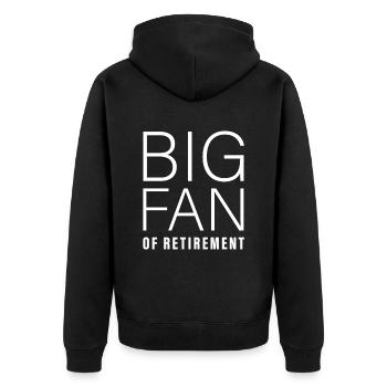 Pensioner Pension Funny - Unisex Premium Organic Zip Hoodie - black - Back - Nico (187cm)