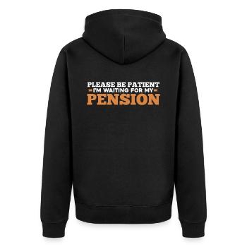 Pension de pensionné - Veste à capuche bio Premium Unisexe - noir - Dos - Nico (187cm)
