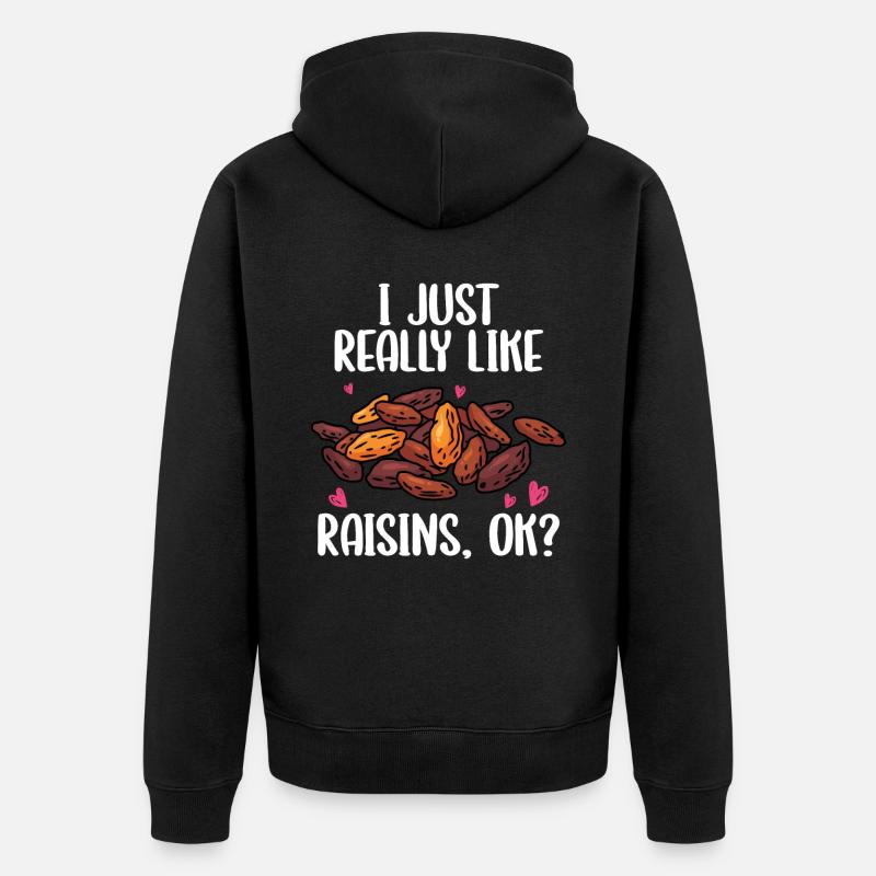 Raisins secs - Veste à capuche bio Premium Unisexe - noir