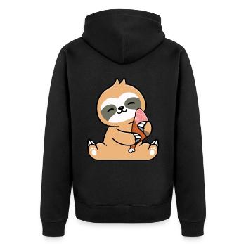 Jambon - Veste à capuche bio Premium Unisexe - noir - Dos - Nico (187cm)