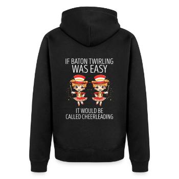 Stabdänzerin Design für Majorette - Unisex Premium Bio Zip Hoodie - Schwarz - Hinten - Nico (187cm)