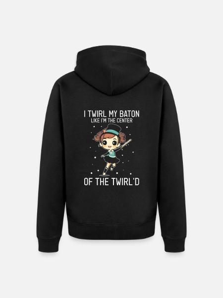 Stocktanz Design für Stabtänzerin - Unisex Premium Bio Zip Hoodie - Schwarz