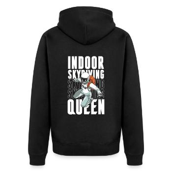 Indoor Skydiving Cool Indoor Fallschirmspringen - Unisex Premium Organic Zip Hoodie - black - Back - Nico (187cm)