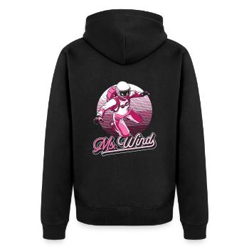 Indoor Skydiving Cool Indoor Fallschirmspringen - Unisex Premium Organic Zip Hoodie - black - Back - Nico (187cm)
