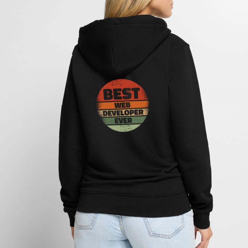 Web Developer Web Developer Best Unisex Premium Organic Zip Hoodie